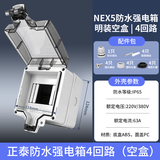 正泰（CHNT）户外防水配电箱 明装防雨盒充电桩电源总开关漏电保护插座空开盒 4回路
