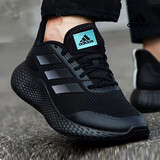 阿迪达斯（adidas）跑步鞋男鞋2025秋冬季新款黑武士运动鞋轻便缓震网面透气休闲鞋 GW2499黑武士跑步鞋 42.5