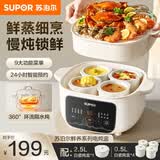 苏泊尔（SUPOR）电炖锅炖汤盅隔水炖盅家用多功能蒸煮一体煲汤锅2.5L陶瓷五胆3-5人智能预约婴儿粥宝宝辅食电炖盅 【隔水柔炖+一锅五胆】DZ25YC886 2.5L