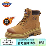 Dickies男士马丁靴高帮时尚男靴工装靴情侣靴男 土黄-加绒 42-男款