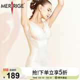 MERRIGE美人计塑身衣女春夏款收腹提臀束腰海藻衣连体内衣 凝脂肤色 3XL (建议体重125-135斤)
