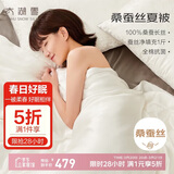 太湖雪 100%桑蚕丝空调被 丝重1斤 全棉抑菌胎套 单人被1.5*2.15m白