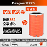 钉子空气 适配352 X50 X60过滤器 除甲醛吸附病毒滤芯 空气净化器滤芯 滤网 除雾霾 除灰尘 除异味