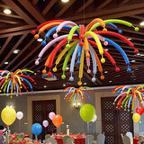 酷依宝彩色长条气球装饰多巴胺生日开学教室场景布置气氛道具送打气筒