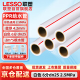联塑（LESSO)PPR水管 冷热水10米带10配件套装 6分25自来水白色热熔管【2.5MPa壁厚4.2mm】
