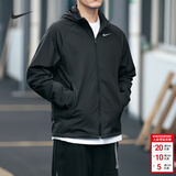 耐克（NIKE）外套男装上衣 2026新款春季运动服休闲透气跑步立领速干梭织夹克 BV4871-010/单层连帽/建议拍大一码 /晒图返10 XL 【180】 体重150~170斤左右