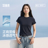 森马（Semir）凉感T|短袖T恤女夏短款修身正肩圆领上衣2026套头衫109326100004