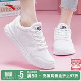 安踏运动鞋女鞋春季新款防水皮面跑步鞋休闲鞋百搭轻便软底减震小白鞋 【夏款-透气网面】安踏白 39 (245mm)