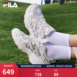 斐乐（FILA）官方女鞋老爹鞋运动鞋杨幂同款夏新款蕨草鞋休闲鞋 磨菇灰色/白中白-OB 37.5