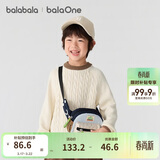 巴拉巴拉童装小童大童毛衣套头2025新款秋冬装打底衫男童女童撞色学院风潮