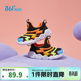 361°童鞋 儿童学步鞋夏季男女童软弹毛毛虫鞋运动宝宝鞋黑24