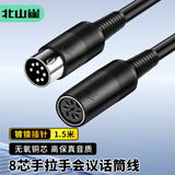 北山雀 8芯手拉手话筒线 八针8针公对母会议鹅颈麦克风延长线连接线 1.5米 BSQ-H01