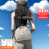 BLACKKISS女包帆布2026新款贝壳包单肩包斜挎包包休闲运动旅行徒步挎包布包 米色款二（拉链头是米白）（优质版本）