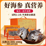 张奶奶 大连冷冻即食海参礼盒非干货天然辽刺参高品质海鲜无污染 即食海参 1000g 28-38头2斤礼盒款 体壁厚实 Q软弹牙