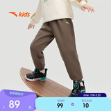 安踏儿童裤子男女大童冬季加绒保暖针织运动长裤A72447703