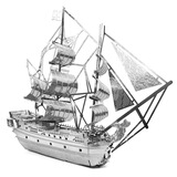 龙马族玩具金属拼图DIY手工立体拼图益智拼装玩具创意生日礼物儿童 (四星)黑珍珠海盗船