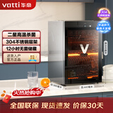 华帝（VATTI）消毒柜家用小型台式免沥水紫外线厨房餐具办公室茶杯台面迷你消毒烘干一体机消毒碗柜 二星级 60L 高温125度【304内胆】