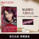 露华浓丽然3D染发剂 女士染发膏无刺激不伤发可盖白头发染发霜黑色锁色 34号深紫红色