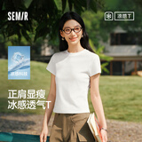 森马（Semir）凉感T|短袖T恤女夏短款修身正肩圆领上衣2026套头衫109326100004