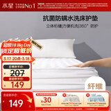 水星家纺薄床垫抗菌阻螨透气垫子榻榻米软床垫床笠式保护垫絮垫150×200cm
