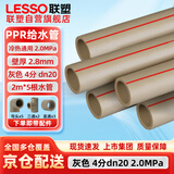 联塑（LESSO)PPR水管 冷热水10米带10配件套装 4分20自来水灰色热熔管【2.0MPa壁厚2.8mm】
