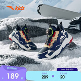 安踏儿童男小童棉鞋冬季舒适保暖儿童运动加绒鞋低帮搭扣A312349902H