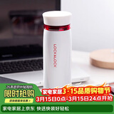 乐扣乐扣（LOCK&LOCK）不锈钢保温杯情侣学生水杯菲特旋转盖轻量杯450ml白红 LHC4131WR