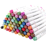 宝克（BAOKE）MP2913-60酒精油性双头马克笔套装学生手绘漫画设计绘画彩笔画笔记号笔60色水彩笔