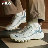 FILA 斐乐蘑菇鞋男鞋老爹鞋2026夏季新款鞋子休闲鞋复古运动鞋透气 雪白/鲨鱼皮灰-SA 41