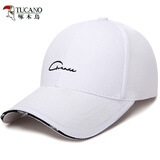 啄木鸟（TUCANO） 帽子男帽子女鸭舌帽户外棒球帽四季钓鱼遮阳帽防晒帽子男夏季 白色 均码 可调节