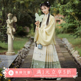 重回汉唐溶溶月竖领对襟袄马面裙套装原创明制汉服女款秋冬款 浅黄色竖领对襟袄/预售 付款45天内发货 XL