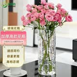 吕姆克花瓶插花水养玻璃容器客厅轻奢高级感摆件透明大号鲜花瓶落地3979