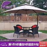 紫叶 户外遮阳伞太阳伞庭院摆摊花园阳台岗亭方形室外罗马伞露台户外 卡其色 圣保罗太阳能带灯3米方形【配420斤水箱】.