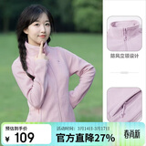 骆驼（CAMEL）户外抓绒衣女双面摇粒绒冲锋衣内胆抗静电薄款立领防风外套男  M