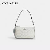 蔻驰（COACH）【品牌直供】女士NOLITA花卉印花单肩手提麻将包粉笔白色CDW29