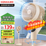 康佳（KONKA）空气循环扇电风扇家用风扇八字摇头电扇轻音小风扇立式落地扇遥控节能交流定频换气扇KXHS-1907E-P
