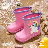 幸福玛丽（Cheerful Mario）儿童雨鞋男童雨靴水鞋2岁宝宝水鞋套鞋防滑女童幼儿防水女款胶鞋