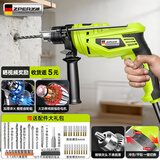 芝浦冲击钻家用小型电动手枪钻大功率手电钻多功能手持电钻68件套