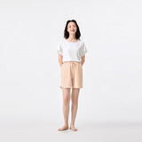 全棉时代（PurCotton）全棉时代门店女士凉感*水光棉家居短裤家居服裙 超凡粉橘 XL