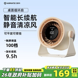 艾美特（AIRMATE）小风扇电风扇桌面小型风扇100档空气循环扇台壁两用充电迷你小风炮轻音节能长续航电扇 AH33