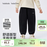 巴拉巴拉儿童裤子男童女童加绒加厚长裤2025秋冬束脚运动休闲裤亲子款时尚