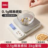 得力（deli）电子秤厨房家用烘焙克秤小型高精度克数称重食物秤 TE912