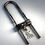 奥本u型锁玻璃门锁双开门锁u形锁 商铺门锁铜芯C级锁芯防盗插锁185A