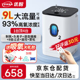 YOHHA优哈家用制氧机1-9升大流量吸氧机老人氧气机便携车载孕妇氧气 【2-9L 标准款+显示屏+吸氧礼包】+遥控+雾化