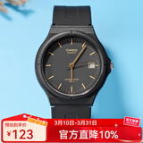 卡西欧手表 学生运动简约石英小黑表 休闲指针防水初高中生手表七夕礼物 MW-59-1E