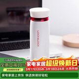 乐扣乐扣（LOCK&LOCK）不锈钢保温杯情侣学生水杯菲特旋转盖轻量杯450ml白红 LHC4131WR