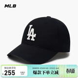 MLB帽子男女情侣棒球帽软顶鸭舌帽休闲运动帽四季3ACP6601N-07BKS-F