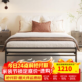 天坛铁架床悬浮床无床头简约铁架床铁艺床单人双人架子床婚床宿舍床 铁艺床 1.5*2.0m