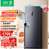 容声（Ronshen）240L立式冰柜家用主动除菌双变频风冷无霜电脑精控一级节能小冰箱BD-240WPRSY国家补贴