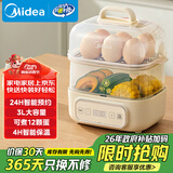 美的（Midea）煮蛋器蒸蛋器双层家用迷你小蒸锅 早餐鸡蛋羹自动断电防干烧便携式家用MZ-ZDE2015D